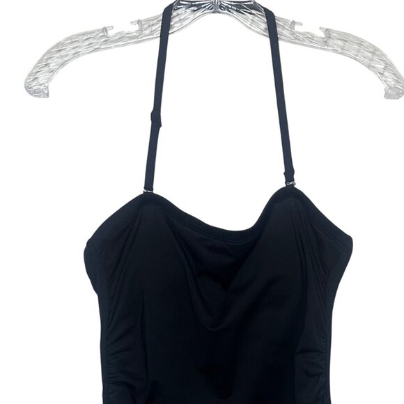 Holipick One Piece Swimsuit Size Medium Black New Halter Tummy Control Rushing - Picture 5 of 11